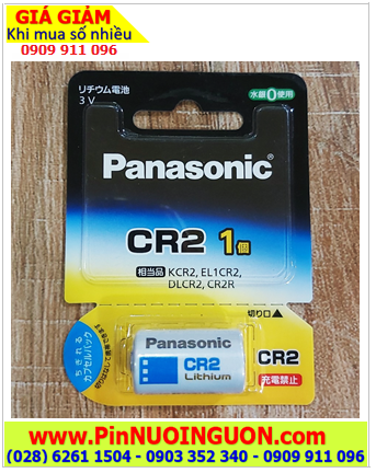 Panasonic CR-2W (Pin CR15H270); Pin Panasonic CR-2W Nội địa Nhật vỉ Pin chữ Nhật (Vỉ 1viên)